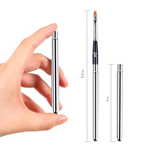 Retractable Lip Brush with Cap - Makeup Applicator for Lipstick & Gloss