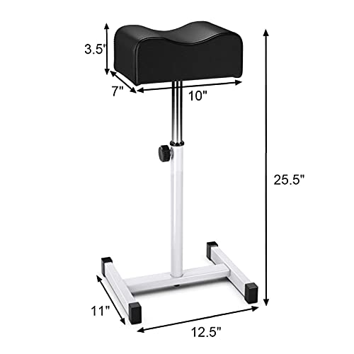 Adjustable Pedicure Foot Rest - 18-27in Height for Nail Salon