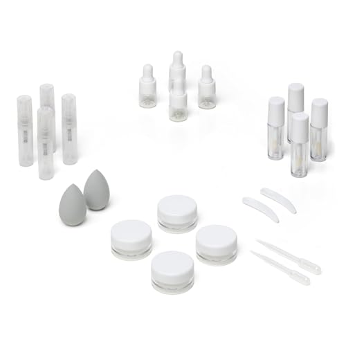 Mini Makeup Containers Travel Set - 16 Piece Refillable Kit