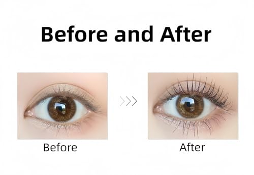 Black Waterproof Mascara with Dual-Sided Brush, No Clump