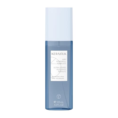 KERASILK Volumizing Spray | Enhances Volume & Body |Provides Weightless Conditioning & Detangling |With Heat Protection | For Limp, Flat Hair