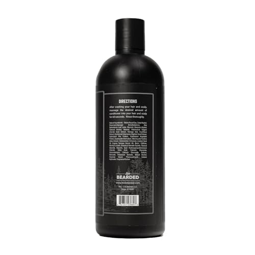 Live Bearded All-Natural Conditioner for Men - Promotes Hair Growth - Thinning and Hairloss - Deep Conditioning, Moisturizing | American Scent - Cedar, Vetiver, Bergamot
