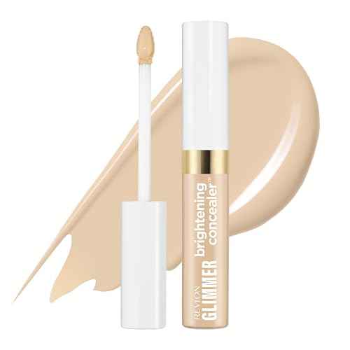 Revlon Glimmer Brightening Concealer, Liquid Under Eye Makeup, Made with Caffeine, Vitamin C, & Stevioside, 125, 0.3 fl oz