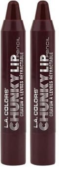 LA Colors Chunky Lip Pencil, Spice Shade (Pack of 2)
