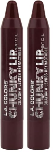 LA Colors Chunky Lip Pencil, Spice Shade (Pack of 2)