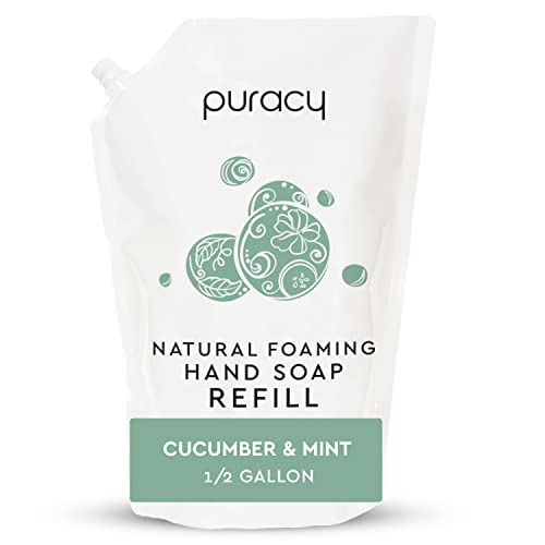 Puracy Organic Hand Soap, For the Professional Hand Washers We've All Become, Moisturizing Natural Gel Hand Wash Soap, Liquid Hand Soap Refills for Soft Skin 12 fl.oz, Cucumber & Mint