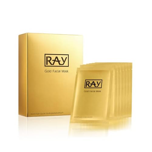 1 Pack Of 10PCS Thai Ray Golden Silk Hyaluronic Acid Facial Mask, Repairing Hydrating Moisturizing Nourishing Skin