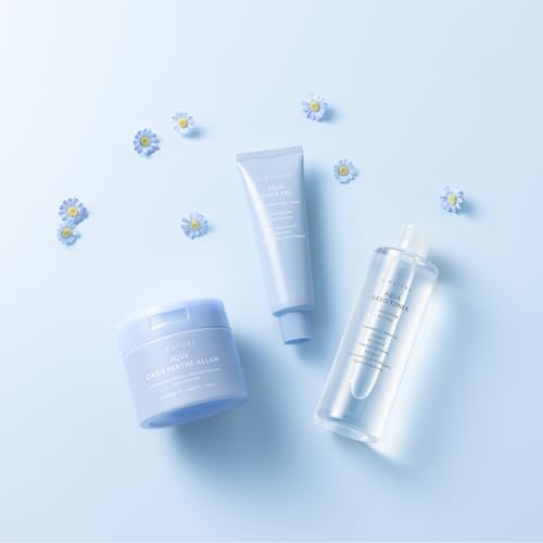 S.NATURE AQUA OASIS PANTHE-ALLAN CALMING PAD 60 Pads, 190ml | Exfoliating, Pore Care, Cooling, Soothing, Hydrating | 6.42Fl Oz