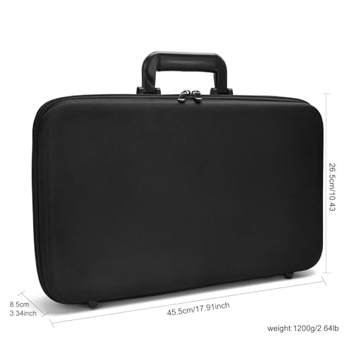 Barber Carrying Case,Barber Case, Stylist Tool Box Professional Salon Hair Cutting Grooming Kit Storage Organizer for Clippers, Scissors, Barber Supplies(Large)