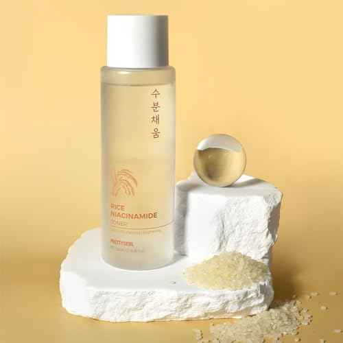 PRETTYSKIN Rice Extract Daily Facial Toner for Sensitive Skin with Niacinamide - Hydrating, Non-Sticky - Skin Tone & Texture Care, Moisture Balance, Soothing 8.45fl.oz (250ml) (Rice Niacinamide)