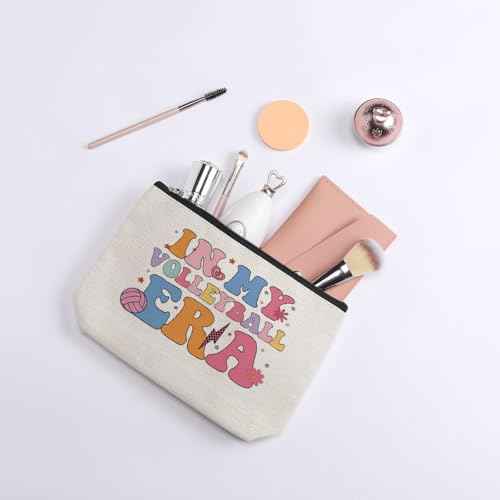 Volleyball Inspirational Gifts for Women In My Volleyball Era Makeup Bag Cosmetic Bag Volleyball Stuff Gifts for Teen Girls Volleyball Players Teams Birthday Gifts for Best Friend BFF Bestie Her