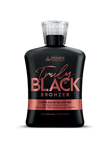 Hempz Truly Black Bronzer 13oz - Natural Hemp Oil Tanning Lotion