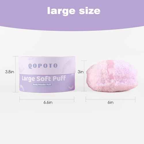 Large Body Powder Puff for Dusting Powder, Women Powder Puff with Gorgeous Storage Container for Bath