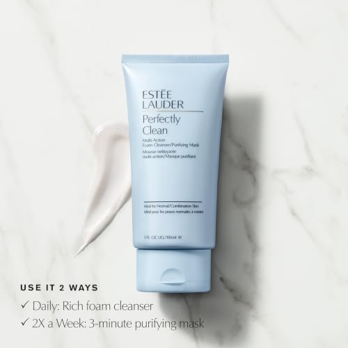 Est?e Lauder Perfectly Clean Multi-Action Foaming Face Wash Cleanser/Purifying Face Mask, 5.0 fl oz.