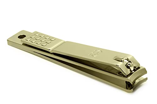 Korean Nail Clipper| World No. 1. Three Seven (777) Ultra Sharp Sturdy Extra Large Toenail Clipper (P130G) Made in Korea, Since 1975, Silver Gold