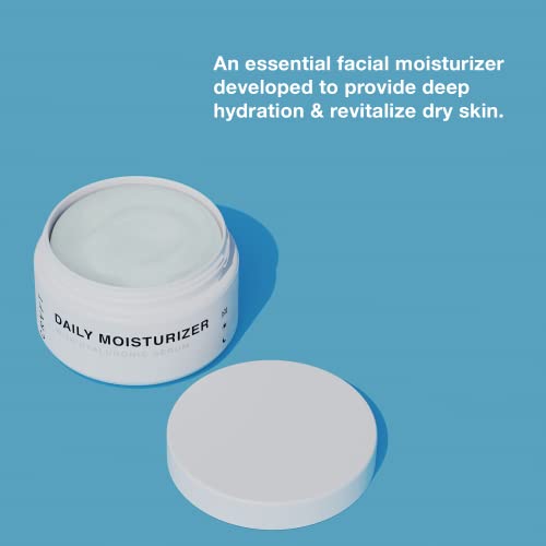 CRVFT Men's Daily Facial Moisturizer 1oz [AM/PM] | Long-Lasting Deep Hydration/Lock-In Moisture/Reduce Dryness | All Skin Types | with Hyaluronic Acid | Made in USA | Paraben & Sulfate Free [Scented]
