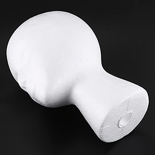 CRAKES 10X Styrofoam Foam Mannequin Wig Head Display Hat Cap Wig Holder White Foam Head