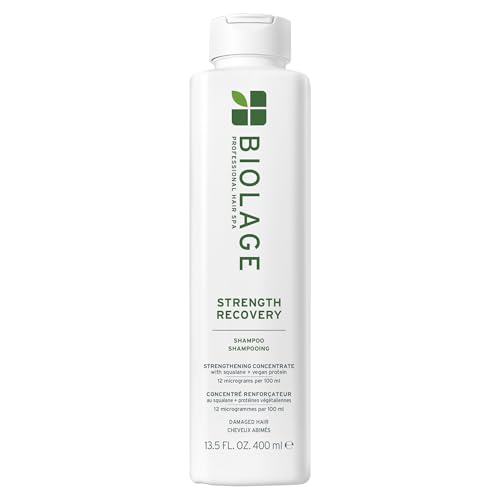 Biolage Strength Recovery Shampoo - Reduces Breakage & Detangles, Instantly Strengthens and Moisturizes, For Damaged Hair, With Olive Squalane & Vegan Proteins, Paraben & Mineral Oil-Free