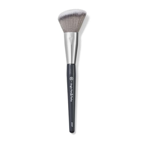 BK BEAUTY - ANGIE HOT & FLASHY A507 ANGLED BLUSH BRUSH ? For Blush, Bronzer & Contour, Fluffy Angled Brush for Seamless, Streak-Free Finish