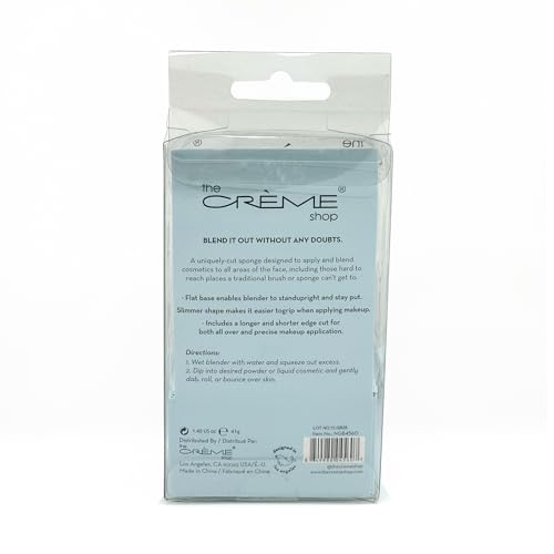 The Cr?me Shop Next Gen Blender Sponge | Makeup Sponges for Foundation | Makeup Sponge Set | Tri-Cut Makeup Sponge, Percision Tip (Blue)