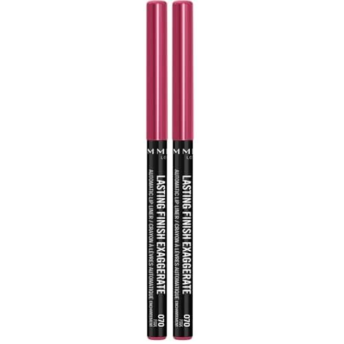Rimmel Lasting Finish Exaggerate Automatic Lip Liner, 70 Pink Enchantment (Pack of 2)