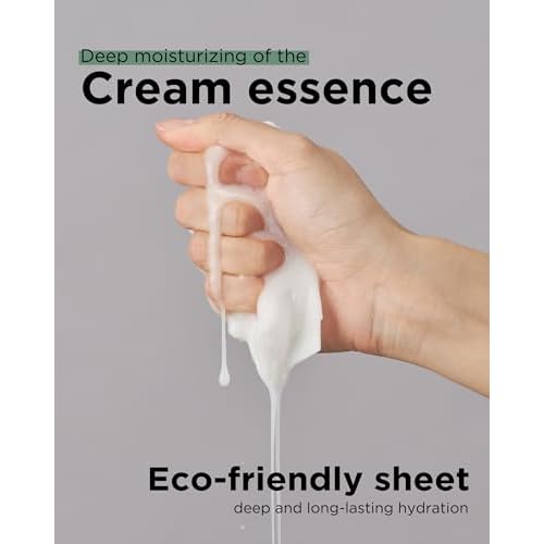 EASYDEW Barrier Repair Mask - Intense Moisture-Rich Face Mask with Revitalizing Cream Essence for Lasting Hydration with EGF Peptide, Ceramides, Hyaluronic Acid, 4 Sheets