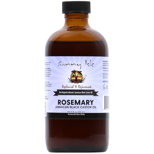 Sunny Isle Rosemary Jamaican Black Castor Oil 8oz - Hair Growth & Scalp Treatment