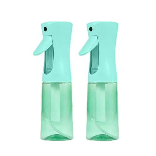 Corvynis 200ml Continuous Spray Bottle for Hair & Plants - Ultra Fine Mist, 2-Pack (Transparent Green)