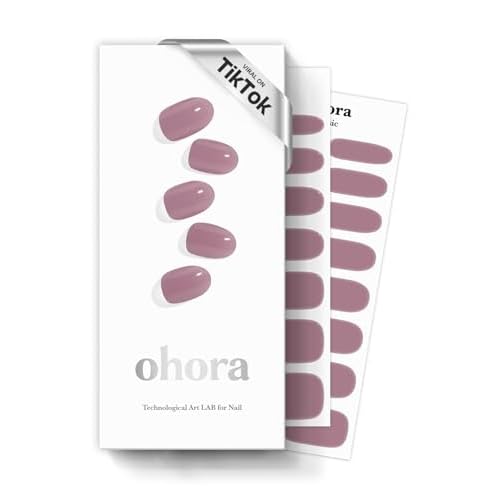 ohora Semi Cured Gel Nail Set of 2 (N Bare Plum & N Cream Rose) - Professional Salon-Quality Nail Care