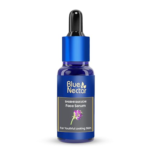 Blue Nectar Bakuchiol Retinol Serum for Face with Babchi Oil | Plant Based Retinol Alternative for Fine Lines & Wrinkles | Anti-Aging Face Serum for Women & Men (10 Herbs, 1 fl oz)