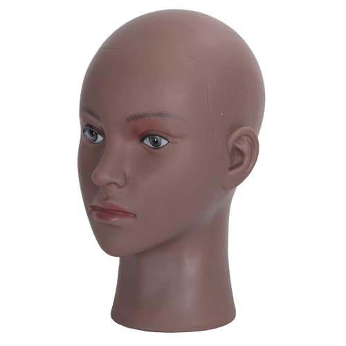 Bald Mannequin Head with Clamp Stand for Wig Display & Makeup Training