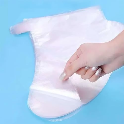 400-Pack Disposable Plastic Foot Covers for Moisturizing & Spa