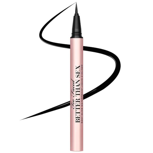 Too Faced Better Than Sex Easy Glide Waterproof Liquid Eyeliner, 0.02 fl oz., Black