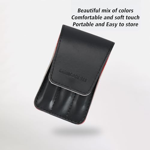Men's Nail Clipper Set - Travel Grooming Kit in PU Leather Case