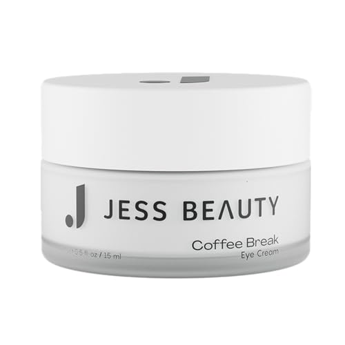 JESS BEAUTY | Coffee Break Eye Cream with 1% Caffeine, Squalane and Panthenol I Beauty and Self Care - Korean Beauty Eye Contour 0.5 fl. oz