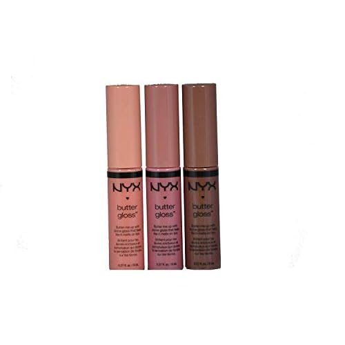 NYX Butter Lip Gloss Set 3 (Creme Brulee, Angel Food Cake and Ginger Snap)