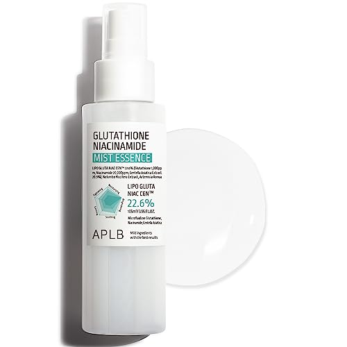 APLB Glutathione Niacinamide Mist Essence | LIPO GLUTA NIAC CEN¢â 22.6% 3.55 FL.OZ/Korean Skincare, Replenishing moisture, Revitalize for gentle and improve skin texture through Niacinamide