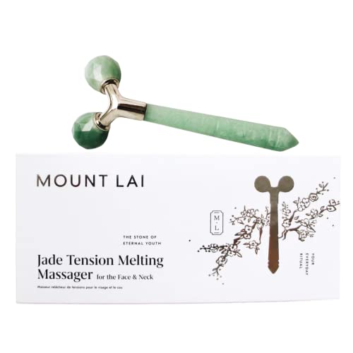 Mount Lai Jade Tension Melting Facial Massager for Face & Neck ? Face Roller to Relieve Tension, Soothe Stress, Improve Circulation & Revitalize Skin for Radiant Care