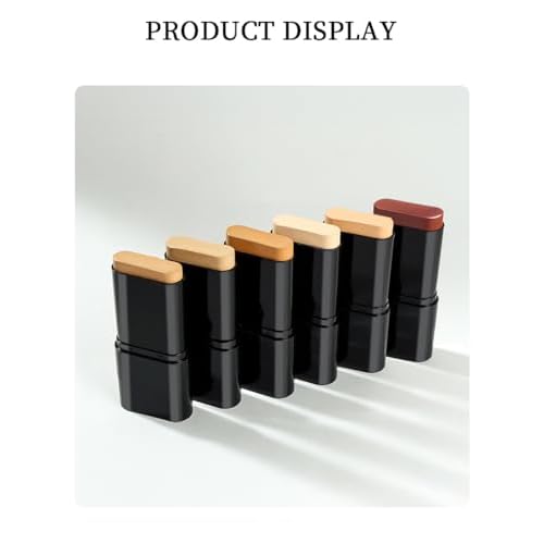 2 In 1 Foundation Stick With Brush¡¼Full Coverage¡½¡¼Long Lasting¡½¡¼Lightweight¡½Concealer Stick, 04 WHEAT COLOR