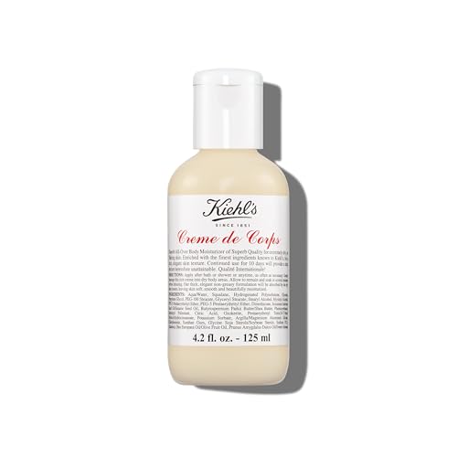 Kiehl's Creme de Corps, Rich, Luscious Body Lotion, with Cocoa Butter and Shea Butter for Fast Absorbing Hydration, Skin Feels Soft and Smooth, Suitable for All Skin Types - 4.2 fl oz