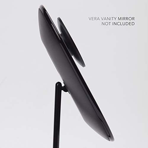Fancii Lara Detachable 10X Magnifying Mirror, Magnetic Attachment - Compatible Vera Vanity Mirrors (not Included) - Lara (Obsidian) FC-VOMA10XB
