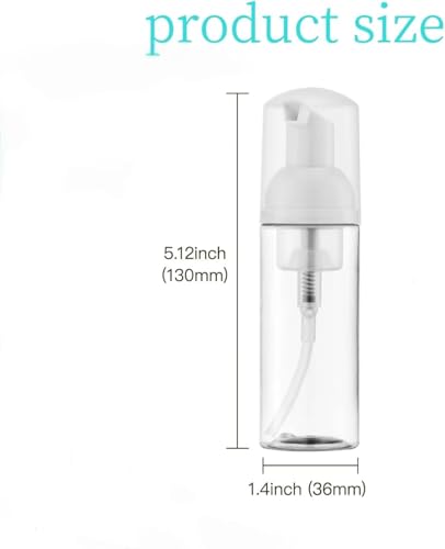 2 Pack Travel Foam Dispenser Bottles 60ml Refillable Hand & Facial Soap