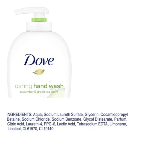 Dove Caring Hand Wash, Fresh Touch Cucumber & Green Tea, 8.45 Fl Oz (Pack of 6)