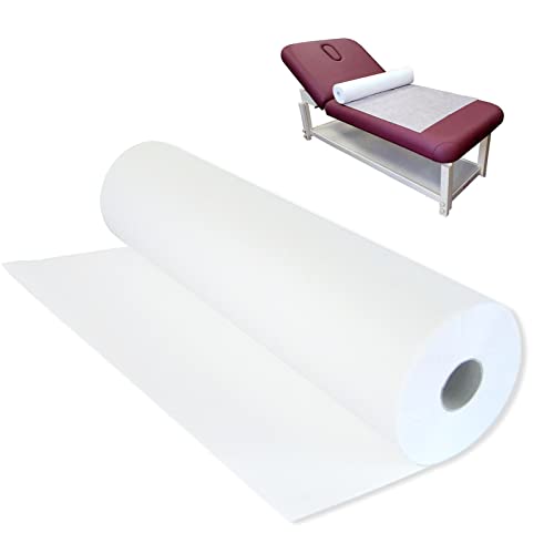 Disposable Non-Woven Bed Sheet Roll 31" x 70" - 50 Sheets
