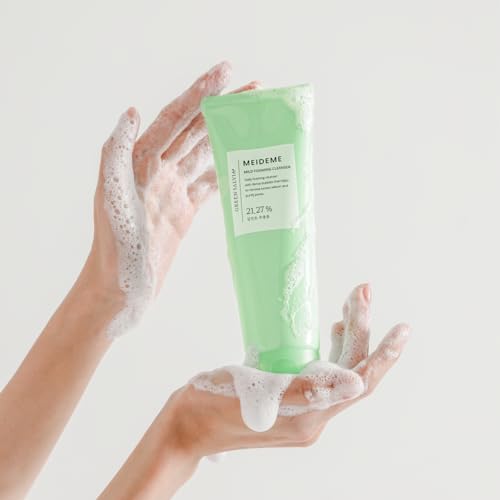 Korean Green Salvia Mild Foaming Facial Cleanser - Vegan Daily Skin Wash 120ml