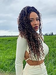 8 Packs Goddess Faux Locs Crochet Hair for Black Women, Long Goddess Locs Crochet Hair, Boho Style Locs, River Locs Crochet Hair with Curly Ends (22Inch, 1B#, 8Packs)