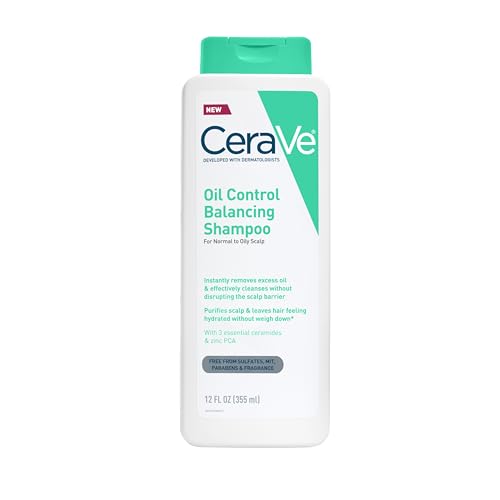CeraVe Oil Control Balancing Shampoo for Oily Hair, 12 oz