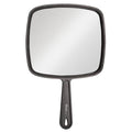 Diane Professional Quality Hand Mirror ? Hand Held Mirror with Handle, Single Sided Vanity Makeup Mirror for Women, Men, Salon, Barber, Shaving, and Travel, Medium 7.5" x 10.75" In Black