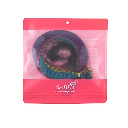SARLA Feather Hair Extensions 16 Inch 100 Pcs I-Tip Synthetic