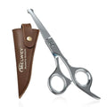 Mustache Scissors for Men 5.5 Inch ? Premium Stainless Steel Mustache & Beard Trimming Scissors with Rounded Tips for Safe Precision Grooming, Nose, Eyebrow & Facial Hair Scissor (Silver)